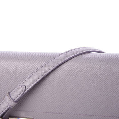 Prada Saffiano Cuir Twist Lock Chain Flap Crossbody Bag Glicine 8 of 10