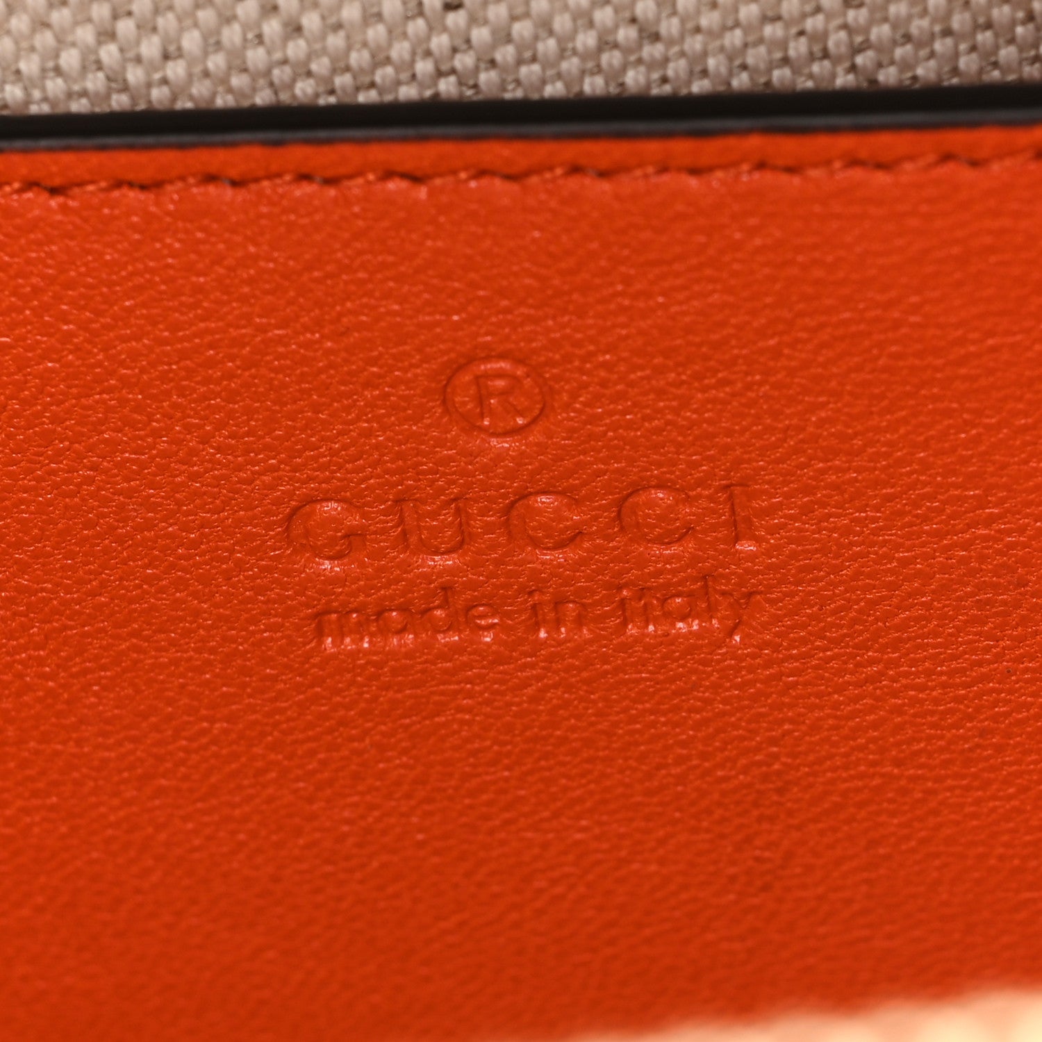 Gucci Sakai Be Green Calfskin Diagonal Stitched Blondie Top Handle Bag Orange 6 of 10