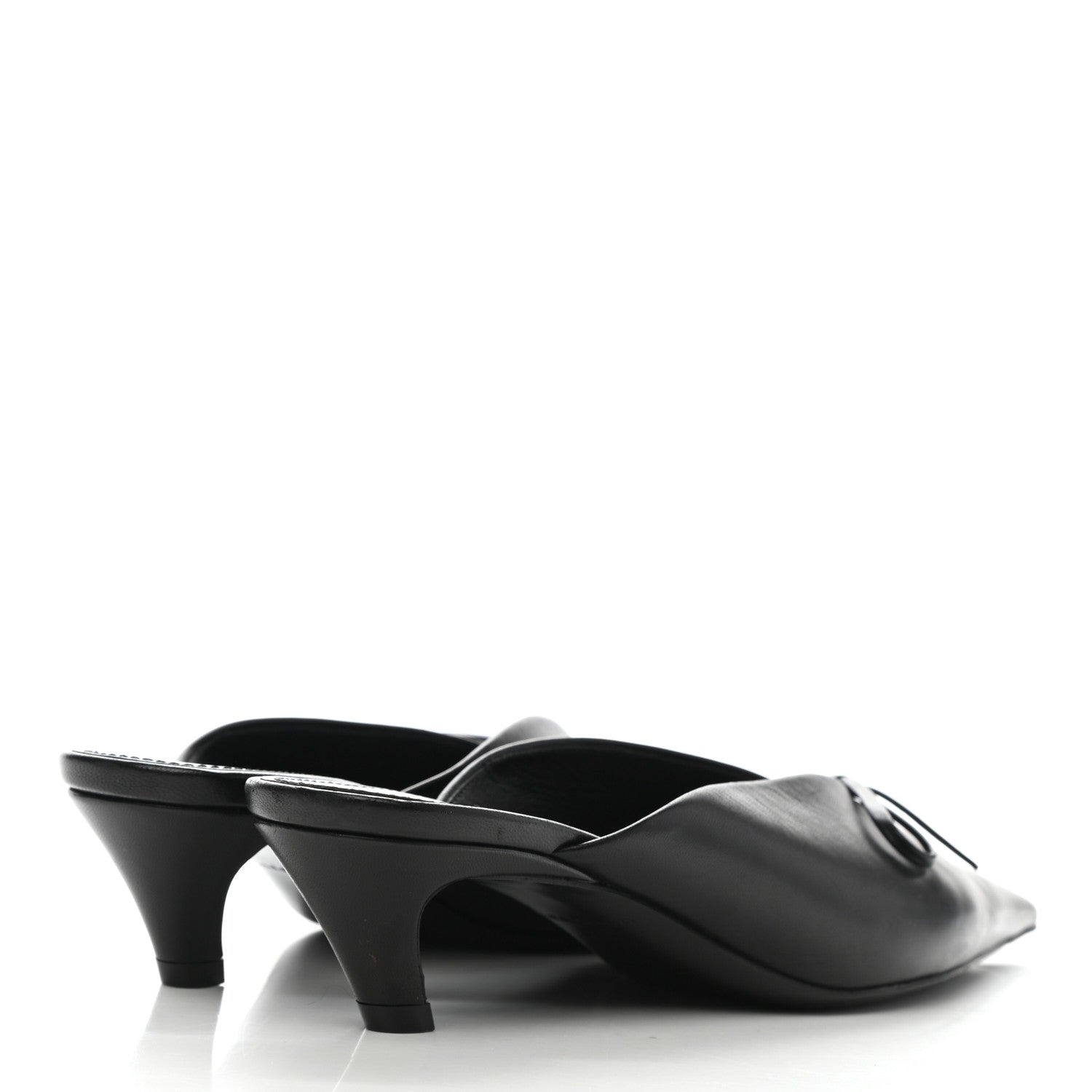 Balenciaga Goatskin Pointed Toe Knife Mules 37 Black 4 of 8