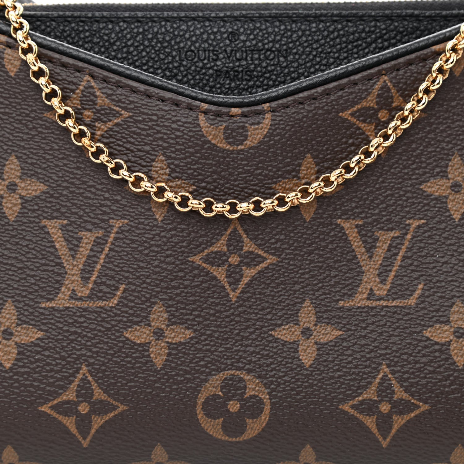 Louis Vuitton Monogram Pallas Clutch Black 9 of 12