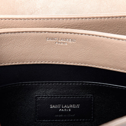 Saint Laurent Lambskin Quilted Small Becky Chain Bag Gold Sand 6 of 9
