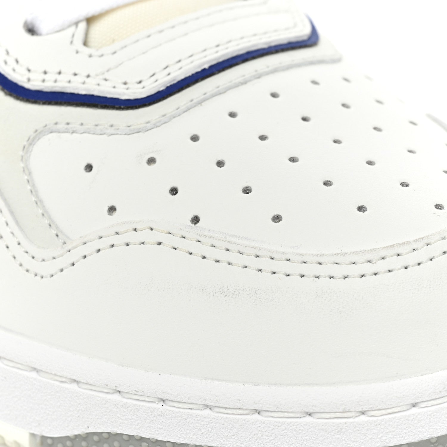 Christian Dior Smooth Calfskin Oblique Galaxy Perforated Mens B27 Low Top Sneakers 40 White Blue 11 of 11