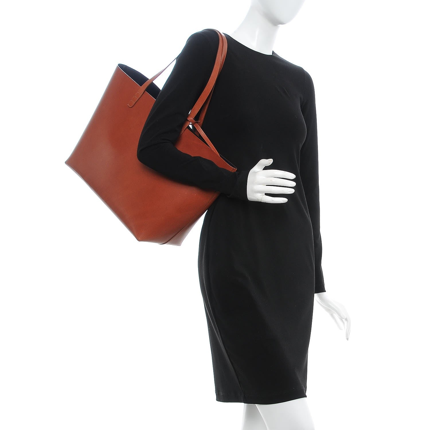 Mansur Gavriel Calfskin Small Shopping Tote Brandy 2 of 8