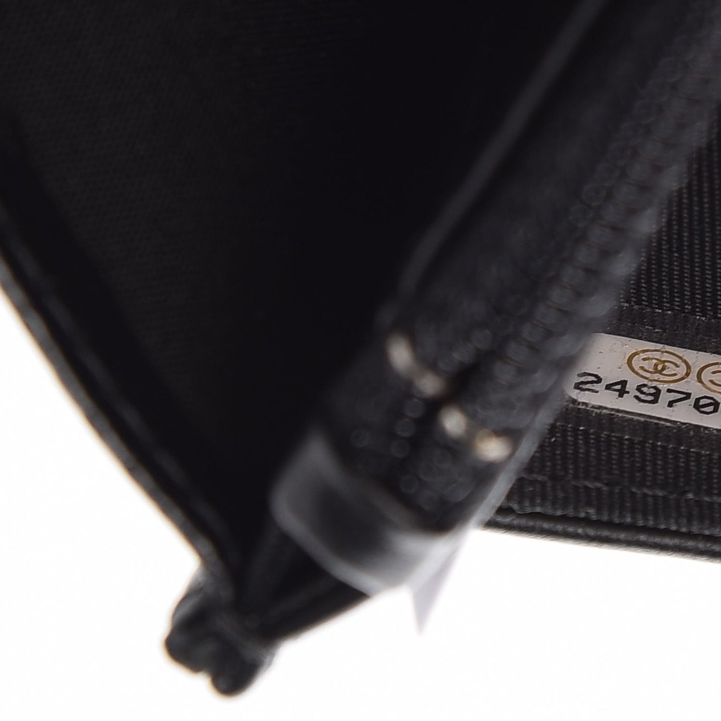 Caviar Chevron Quilted Boy Wallet On Chain WOC Black