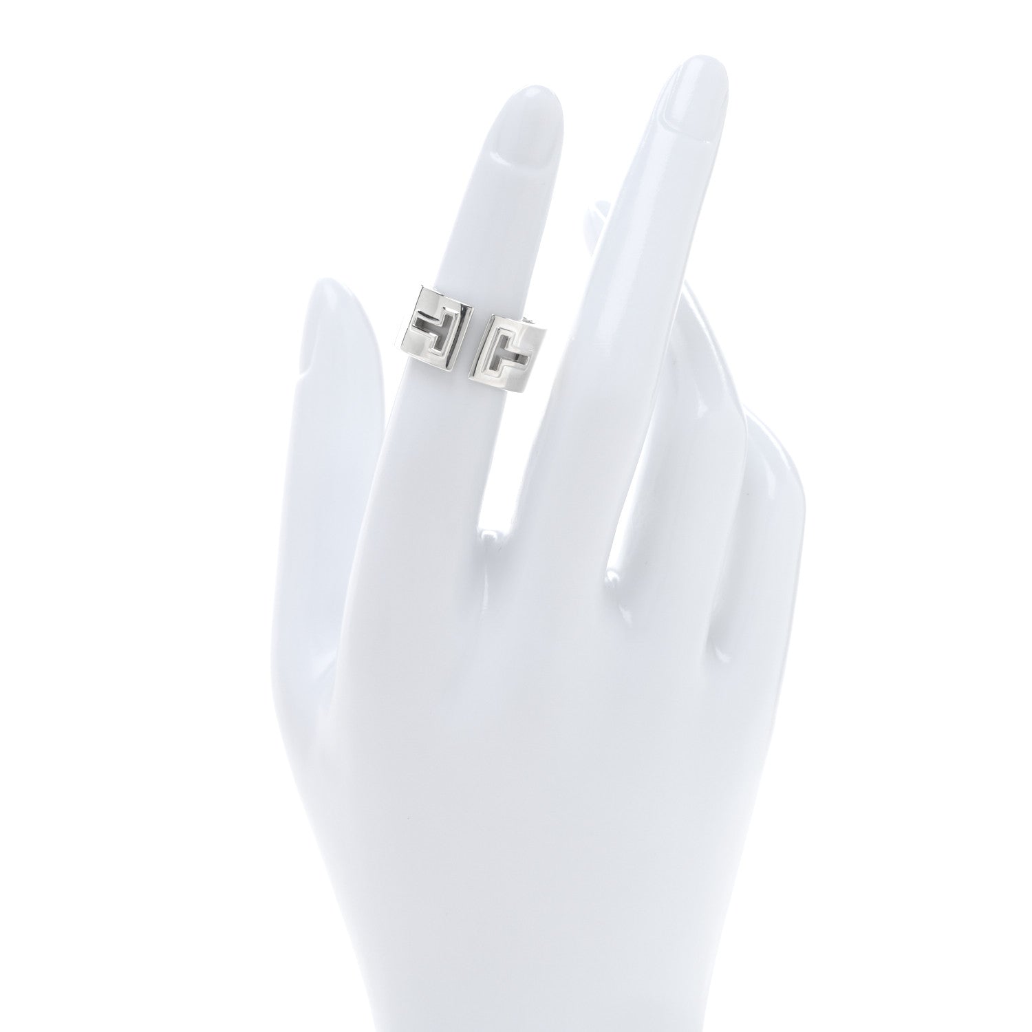 Tiffany Sterling Silver T Cutout Ring 50 5.25 2 of 5