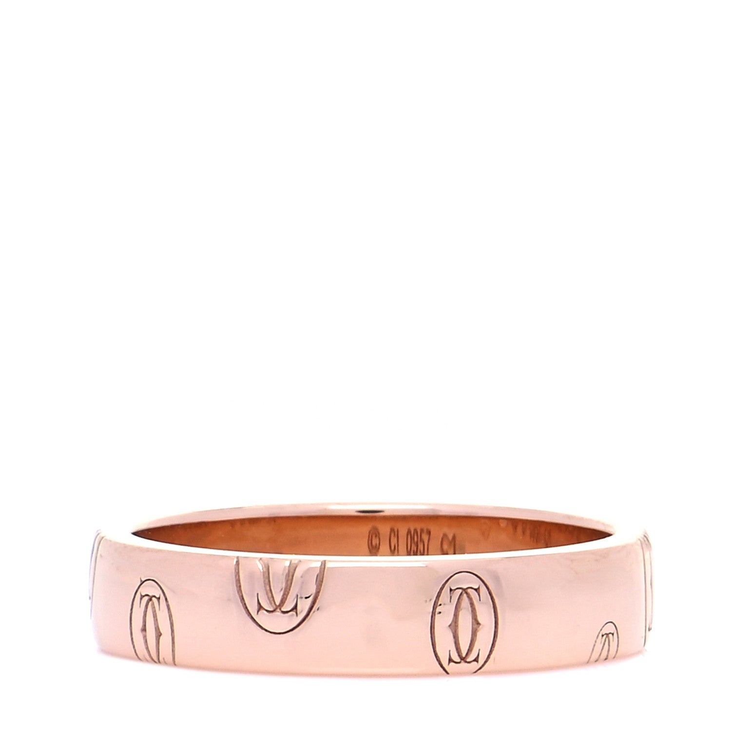Cartier 18K Pink Gold 4mm Happy Birthday Band Ring 50 5.25 3 of 4