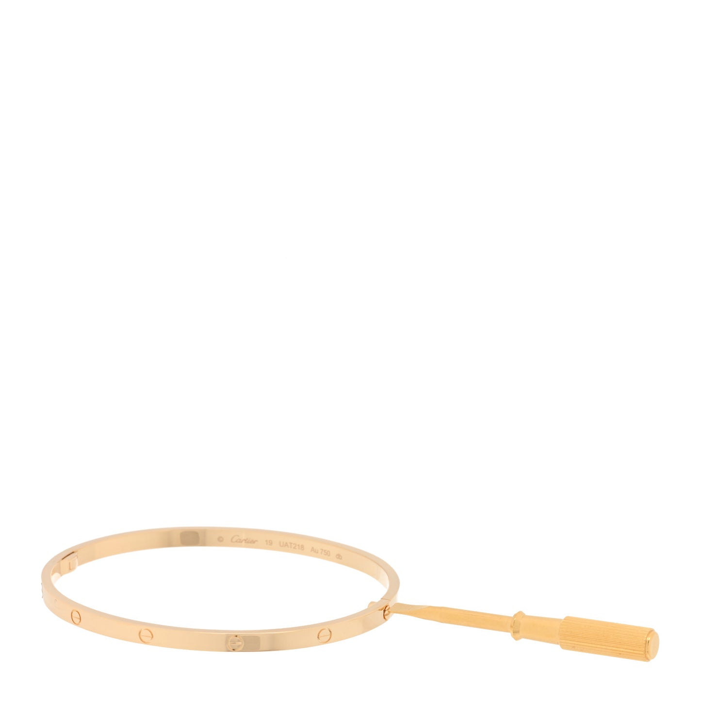 18K Yellow Gold Small LOVE Bracelet 19