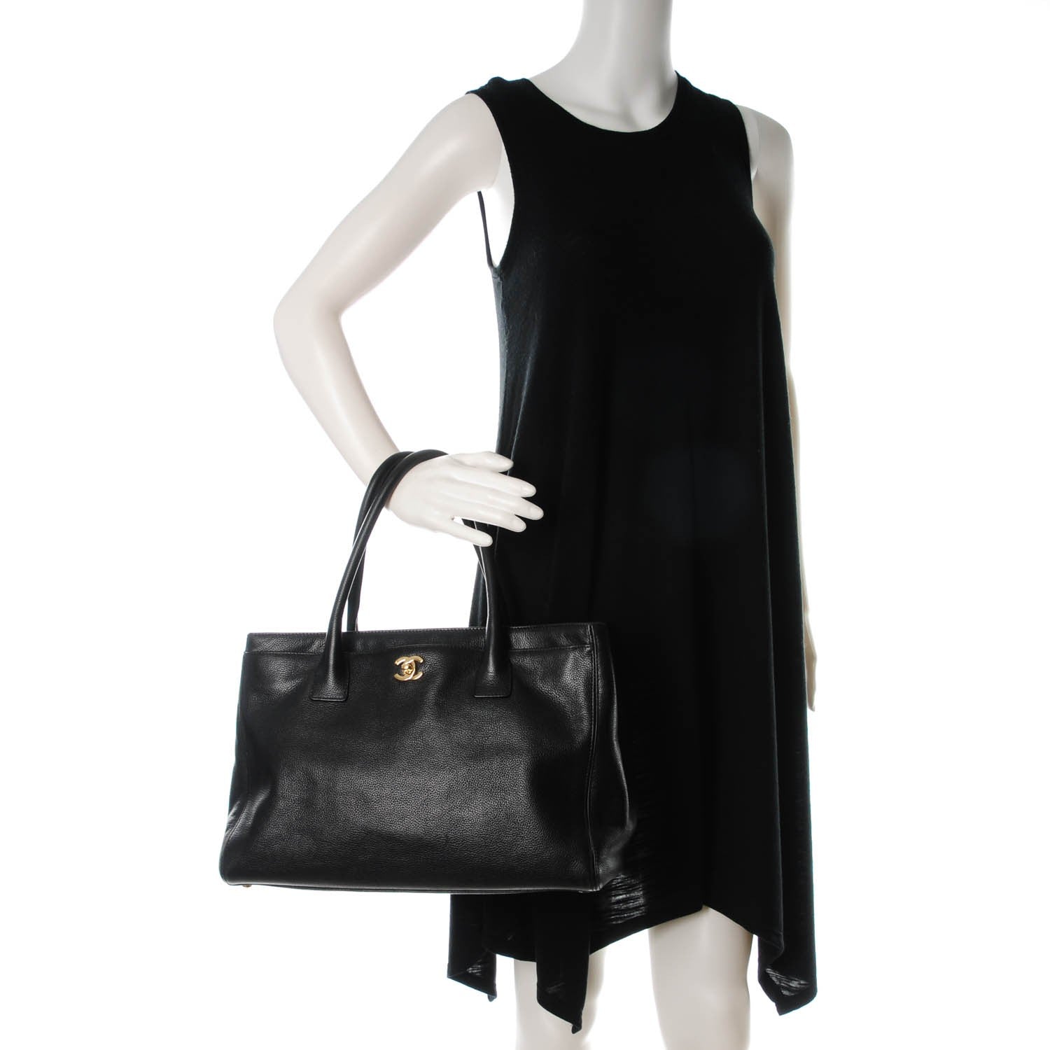Chanel Calfskin Cerf Executive Shopper Tote Black 2 of 18