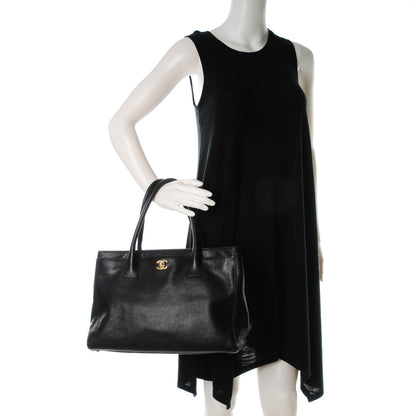 Chanel Calfskin Cerf Executive Shopper Tote Black 2 of 18