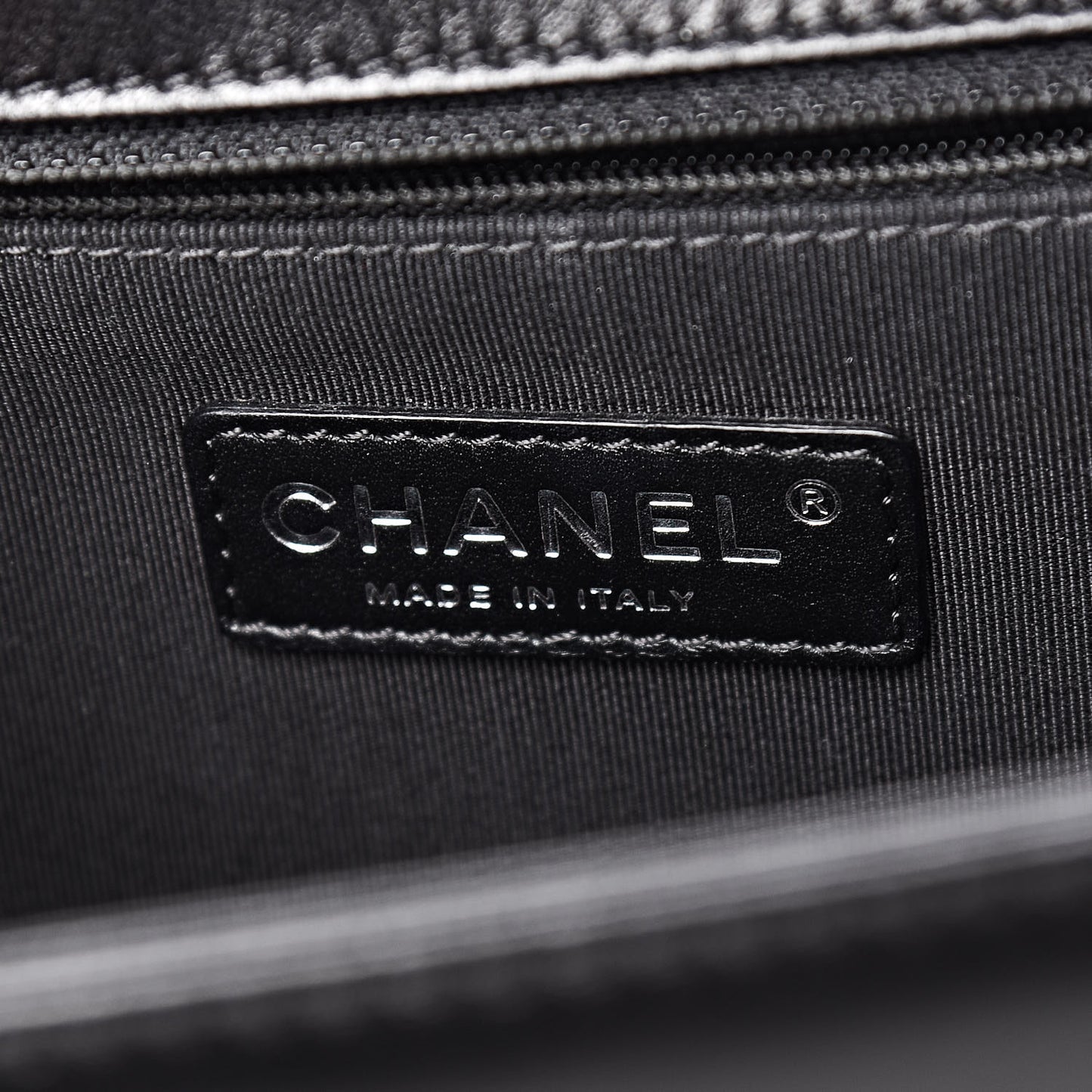 Lambskin Quilted Large Boy Flap Beige Black