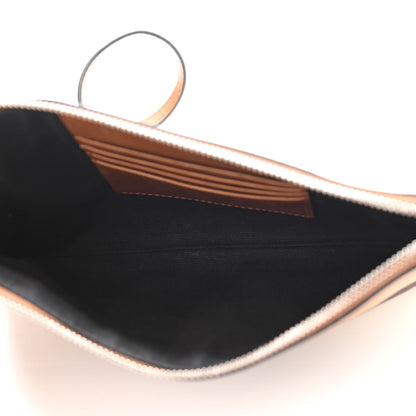 Burberry Mega Check Peyton Crossbody Clutch Bag Saddle Brown 5 of 12