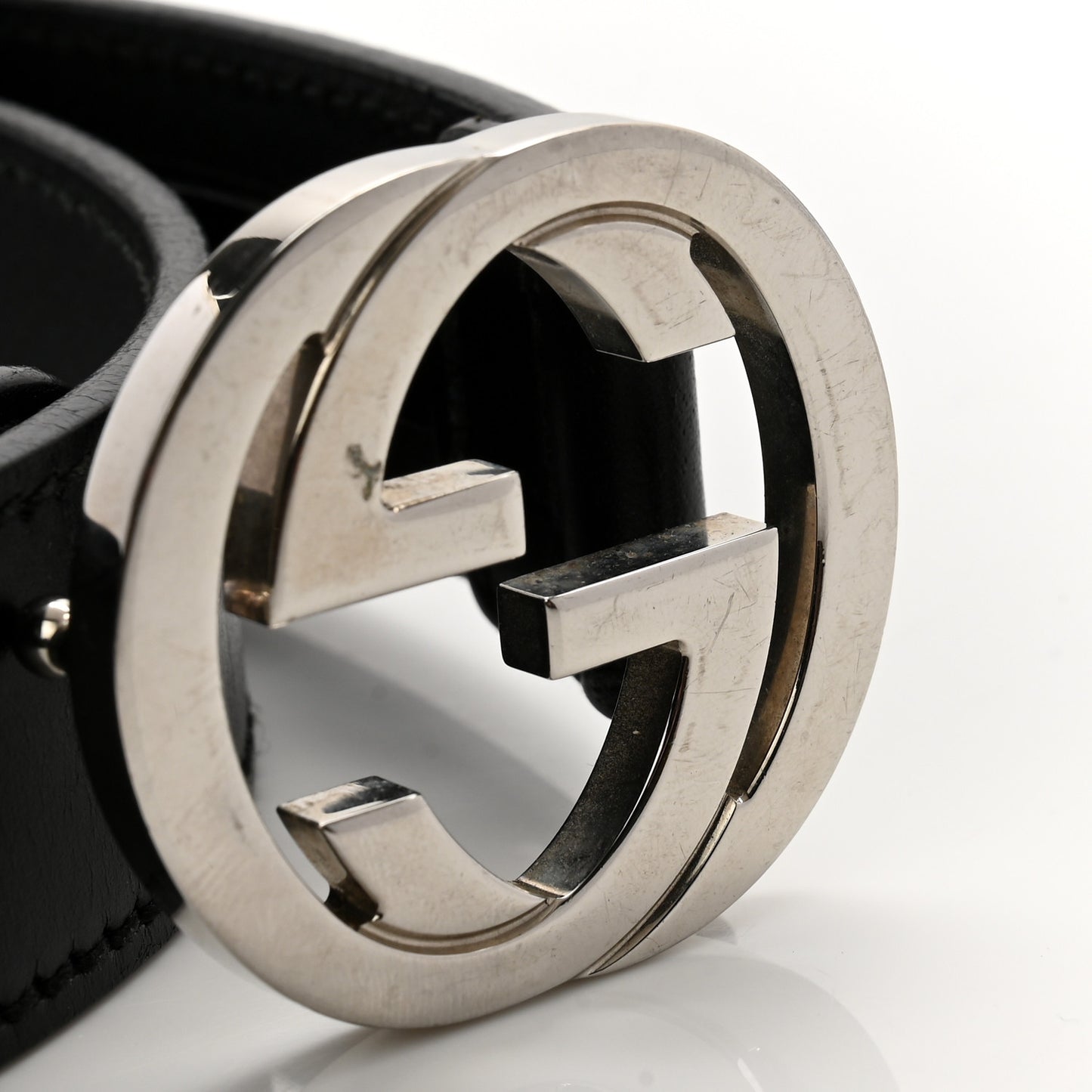 Calfskin Interlocking G Belt 80 32 Black