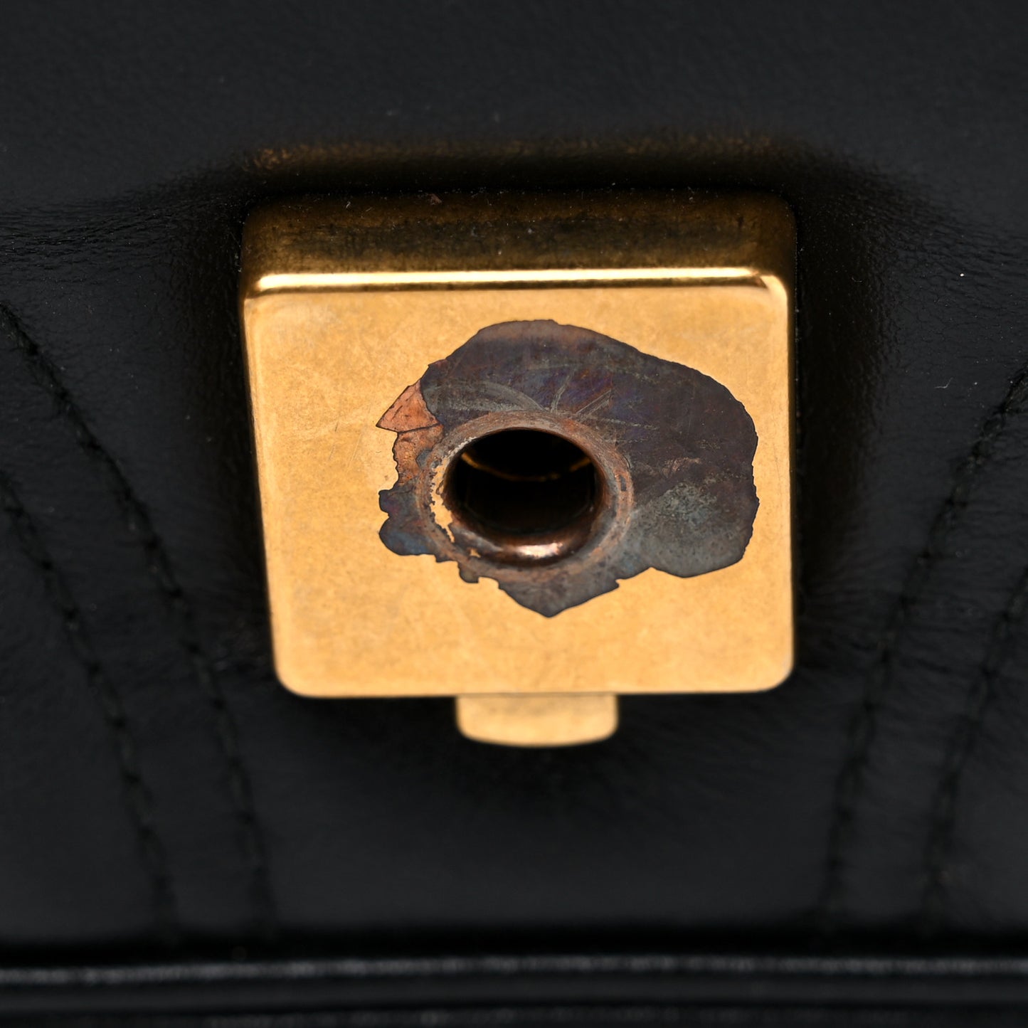 Calfskin Matelasse Mini GG Marmont Shoulder Bag Black