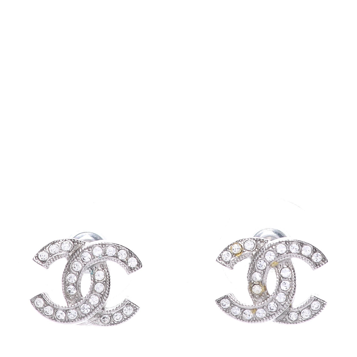 Crystal Mini Timeless CC Earrings Silver