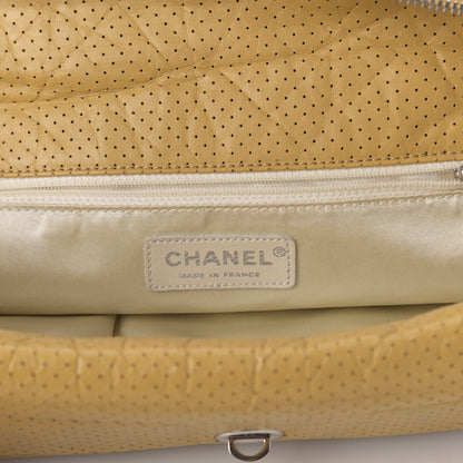 Chanel Calfskin Perforated 50's Satchel Yellow 8 of 12