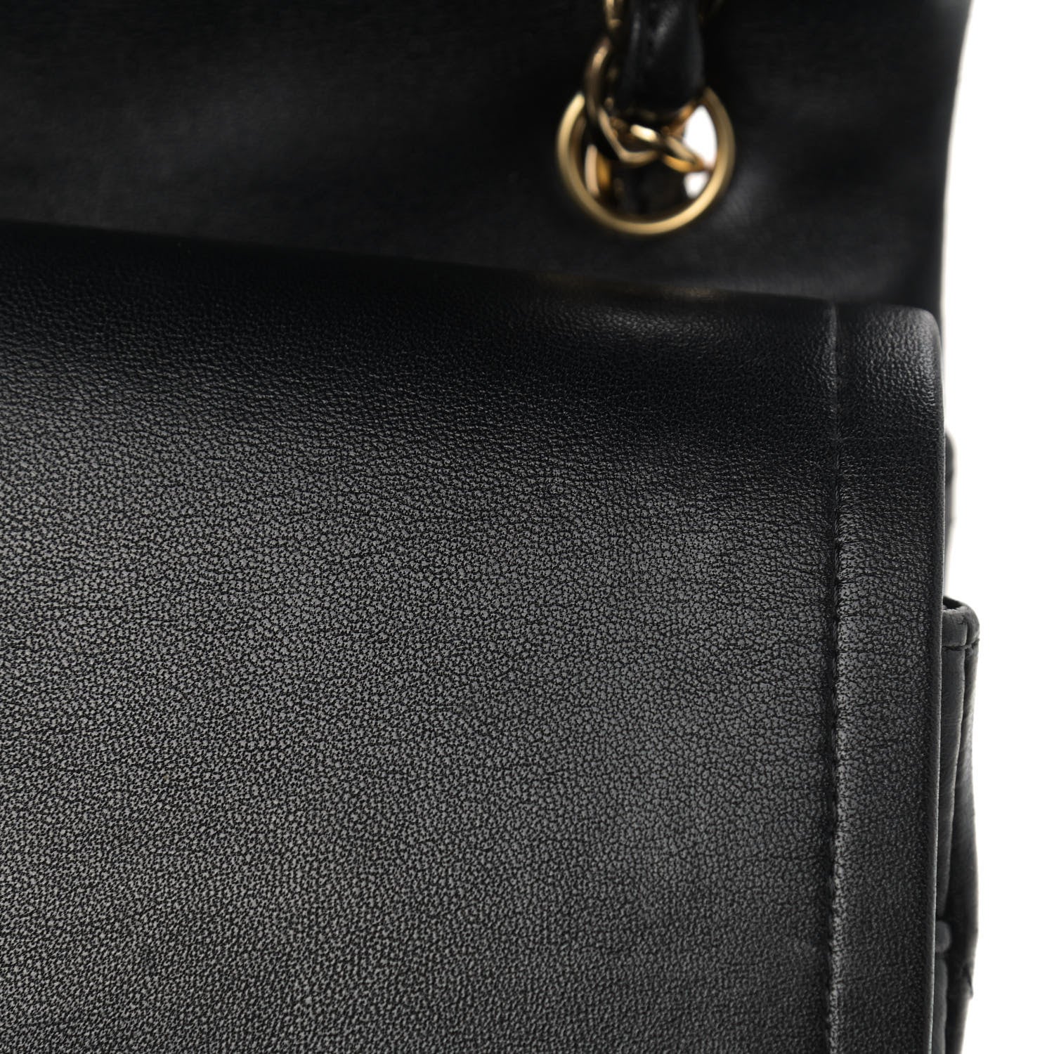 Chanel Lambskin Quilted Jumbo Double Flap Black 13 of 19
