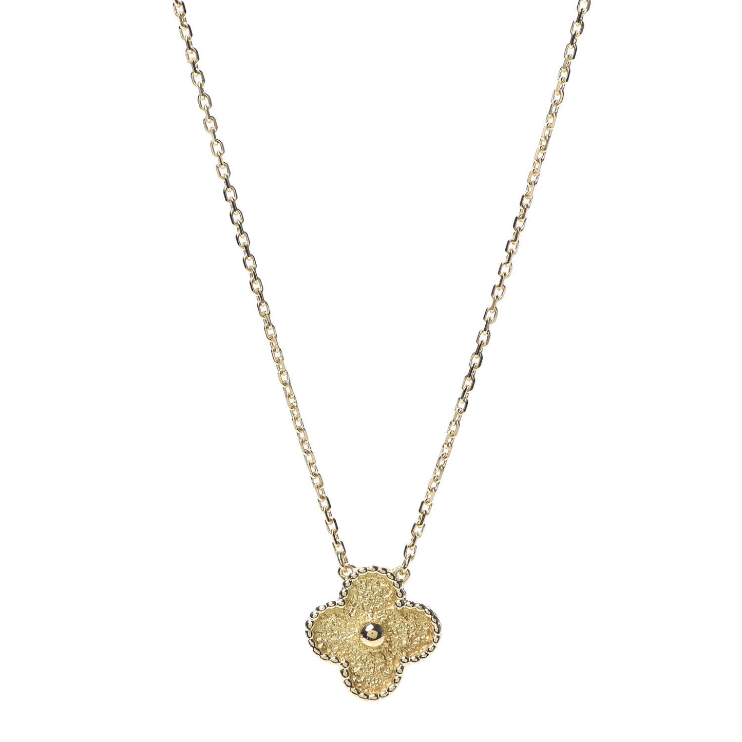 18K Yellow Gold Vintage Alhambra Pendant Necklace