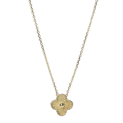 Van Cleef & Arpels 18K Yellow Gold Vintage Alhambra Pendant Necklace 1 of 5