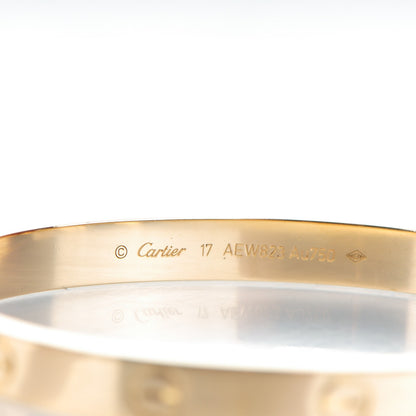 Cartier 18K Yellow Gold LOVE Bracelet 17 5 of 6