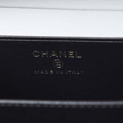 Chanel Caviar Quilted CC Filigree Vanity Clutch With Chain Black 8 of 10