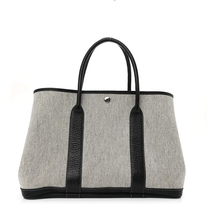 Hermes Buffle Skipper Toile Garden Party 36 MM Tote Black 1 of 12
