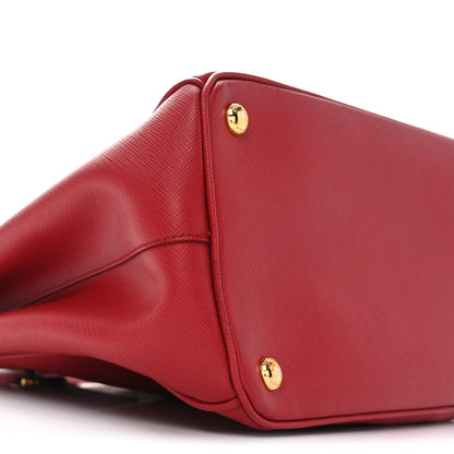 Prada Saffiano Medium Galleria Double Zip Tote Fuoco 8 of 9