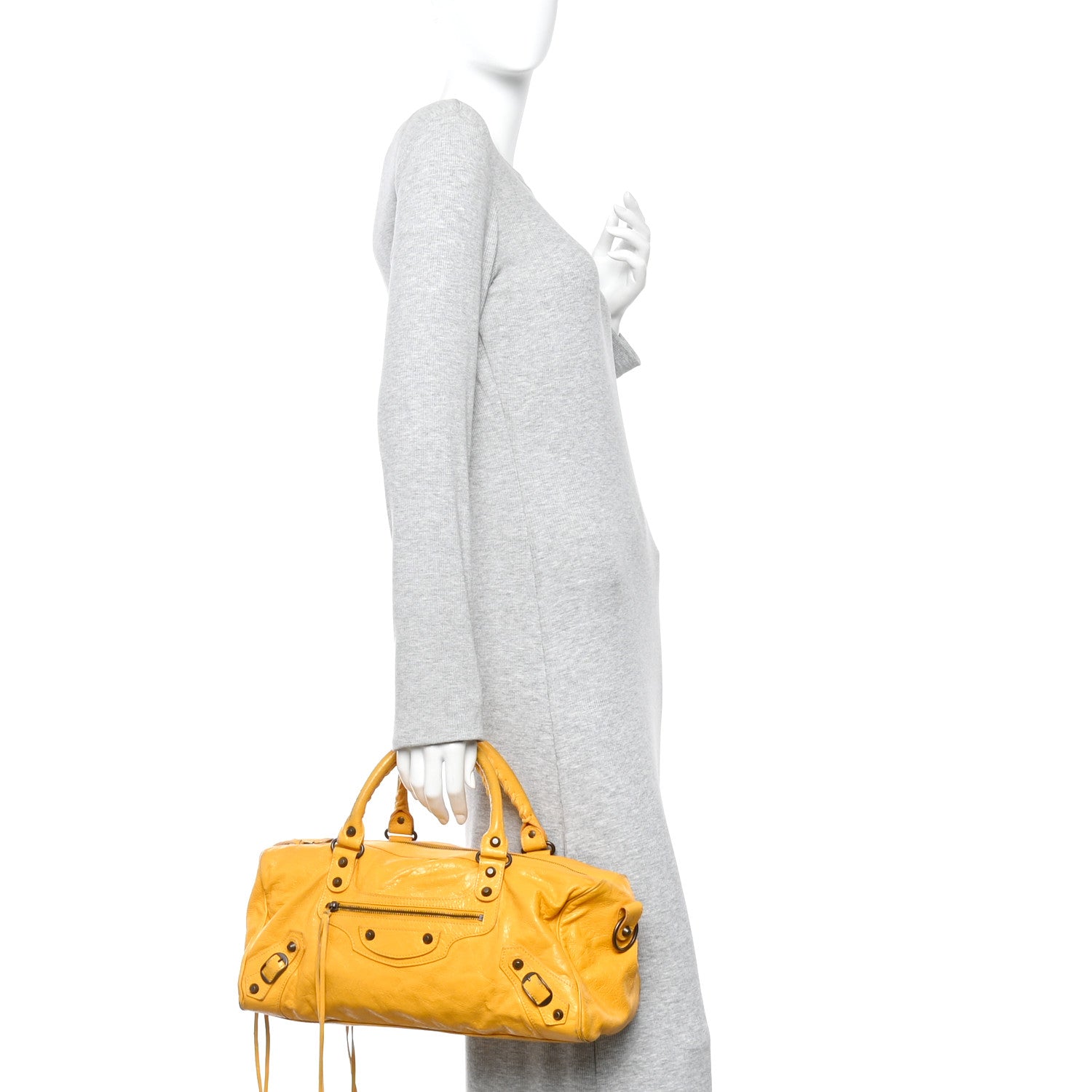 Balenciaga Agneau Classic Hardware Twiggy Mangue 2 of 12
