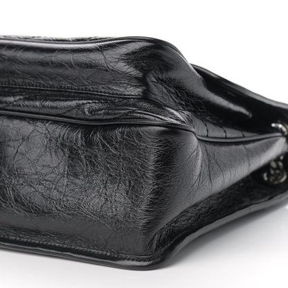 Saint Laurent Crinkled Calfskin Matelasse Monogram Large Niki Chain Satchel Black 9 of 9