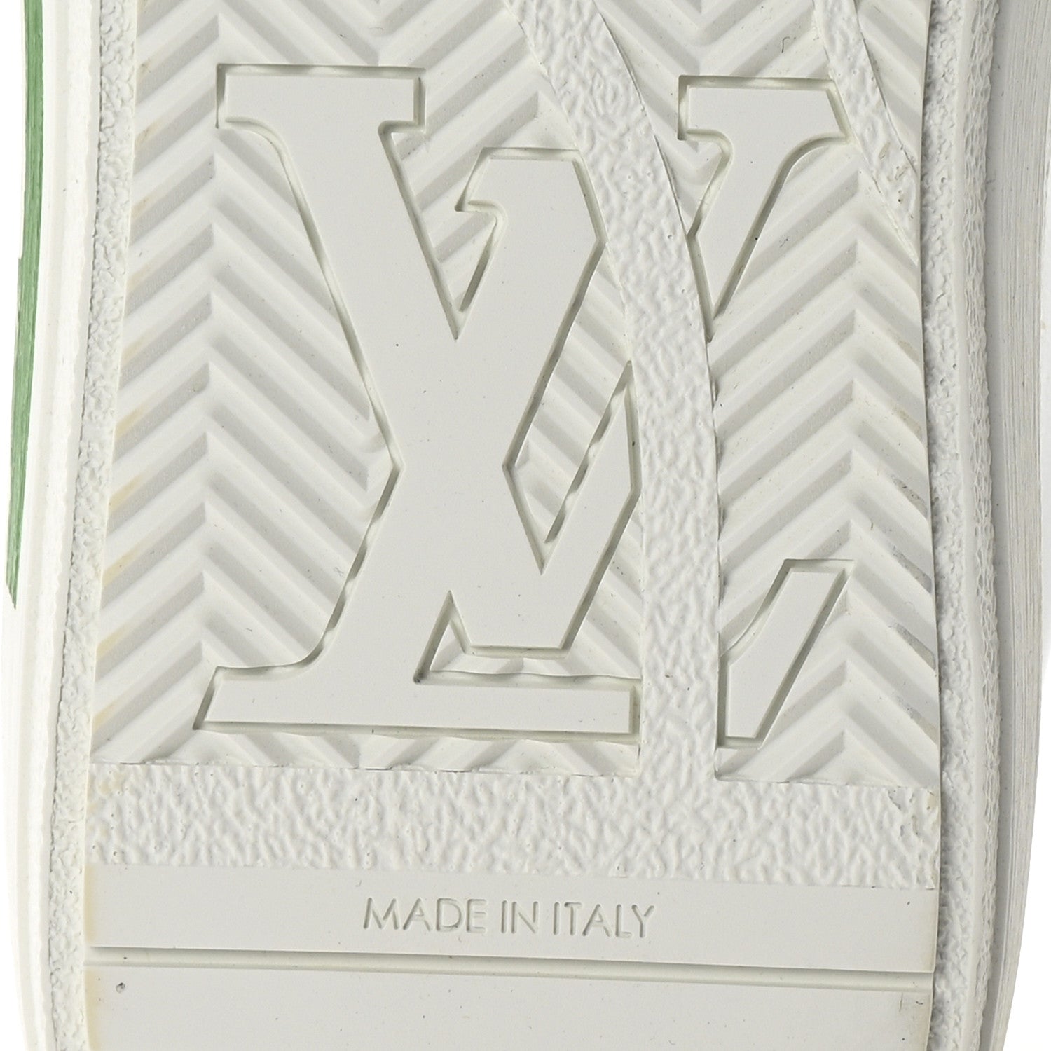 Louis Vuitton Calfskin Charlie Mens Sneakers 9 White Green 8 of 10
