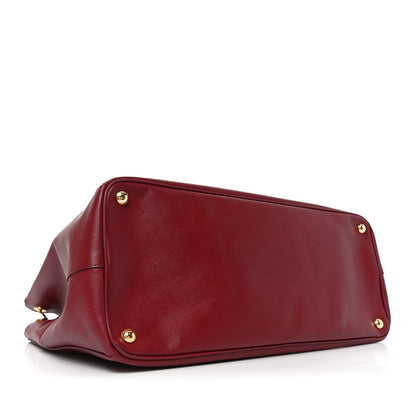 Prada Saffiano Lux Extra Large Galleria Double Zip Tote Cherry 4 of 9