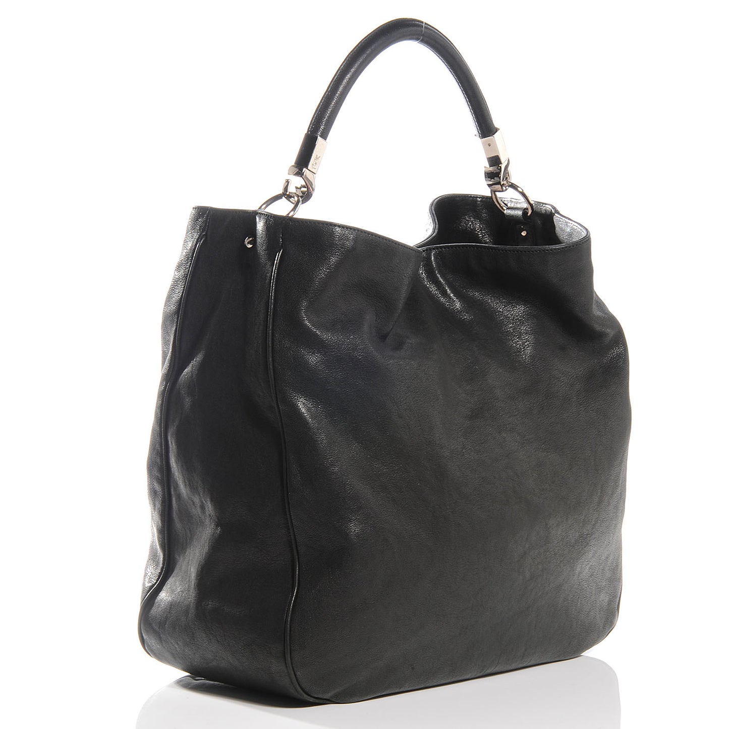 Leather Large Roady Hobo Black
