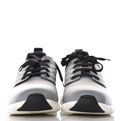 Louis Vuitton Nylon Suede Damier Fastlane Low Sneakers 8.5 Grey Black 2 of 10