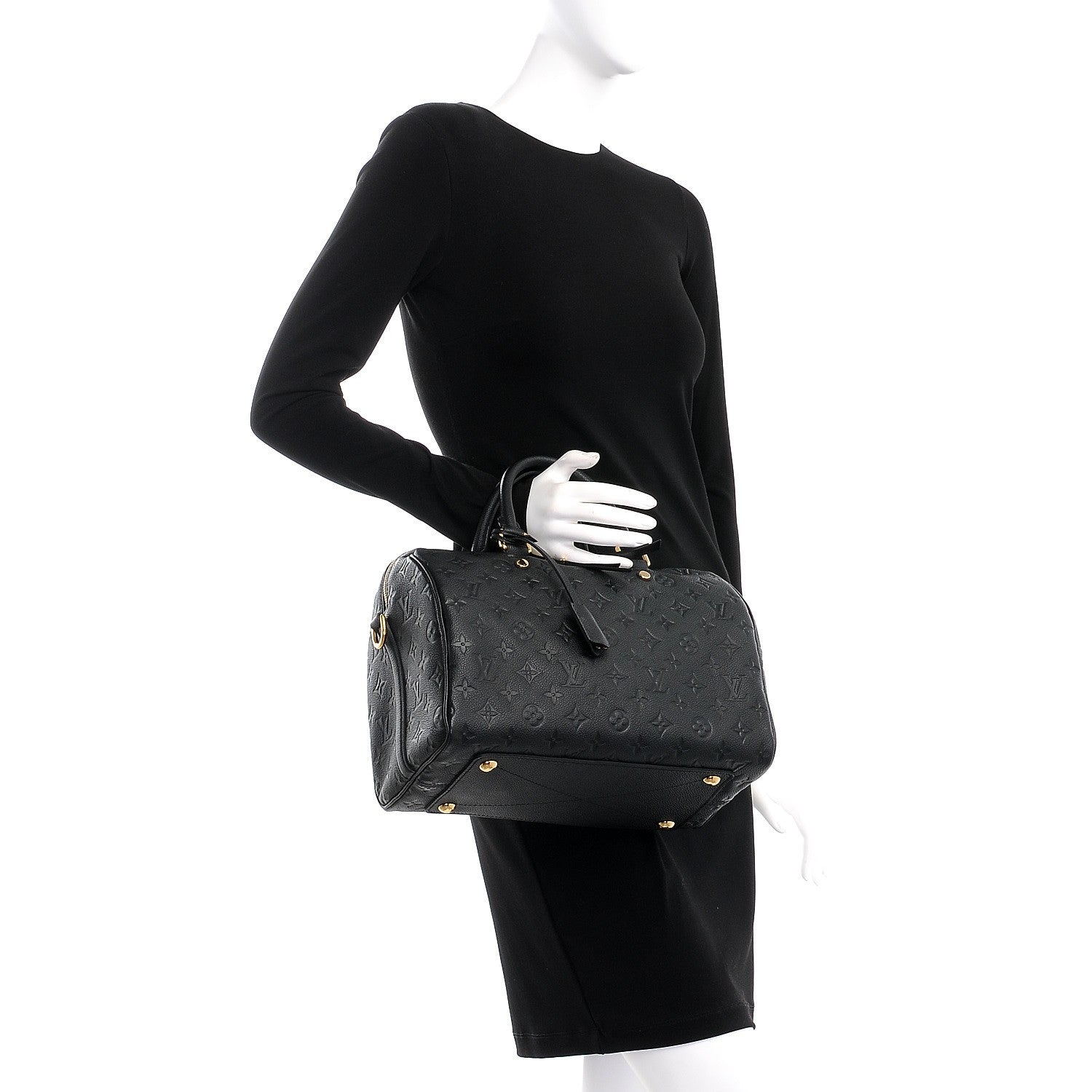 Louis Vuitton Empreinte Speedy Bandouliere 30 Black 3 of 8