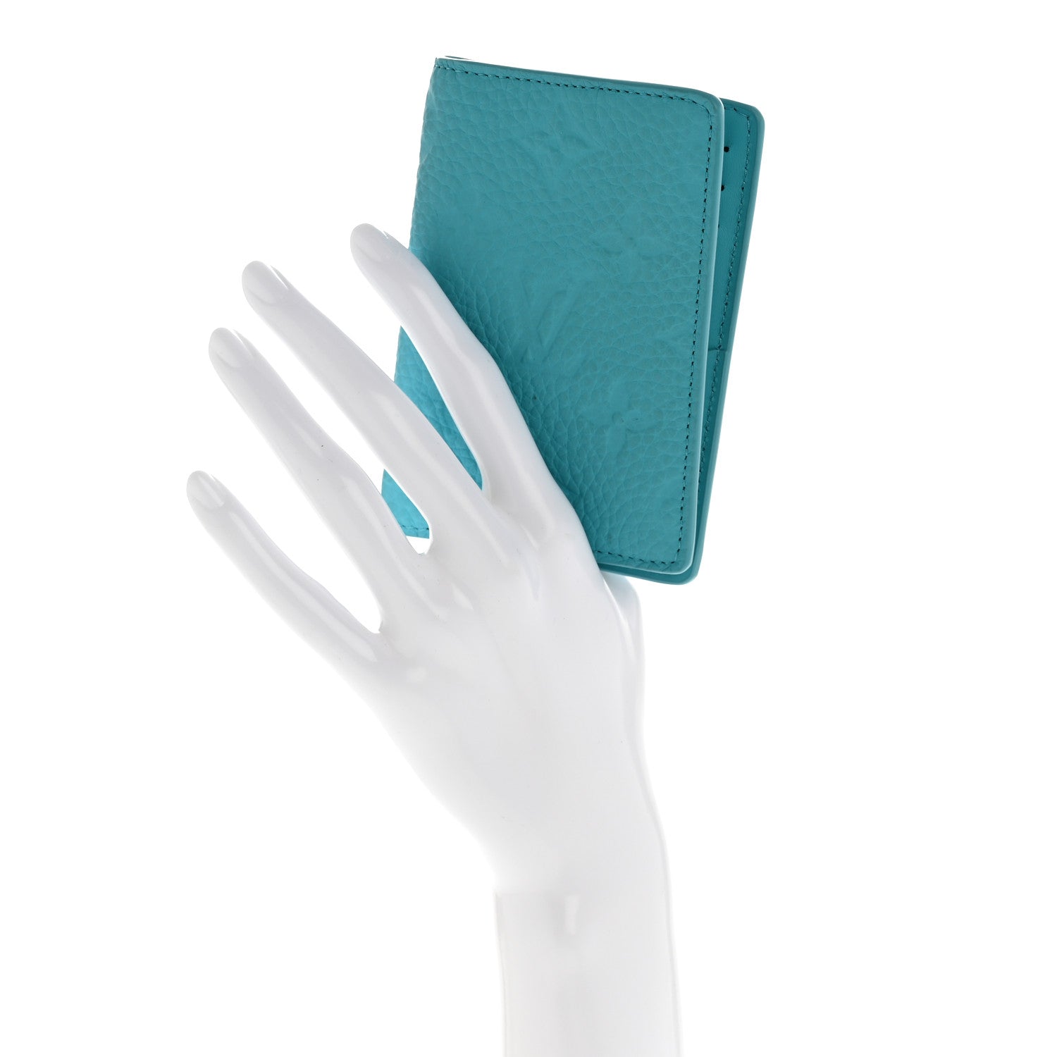 Louis Vuitton Taurillon Monogram Pocket Organizer Turquoise 2 of 8