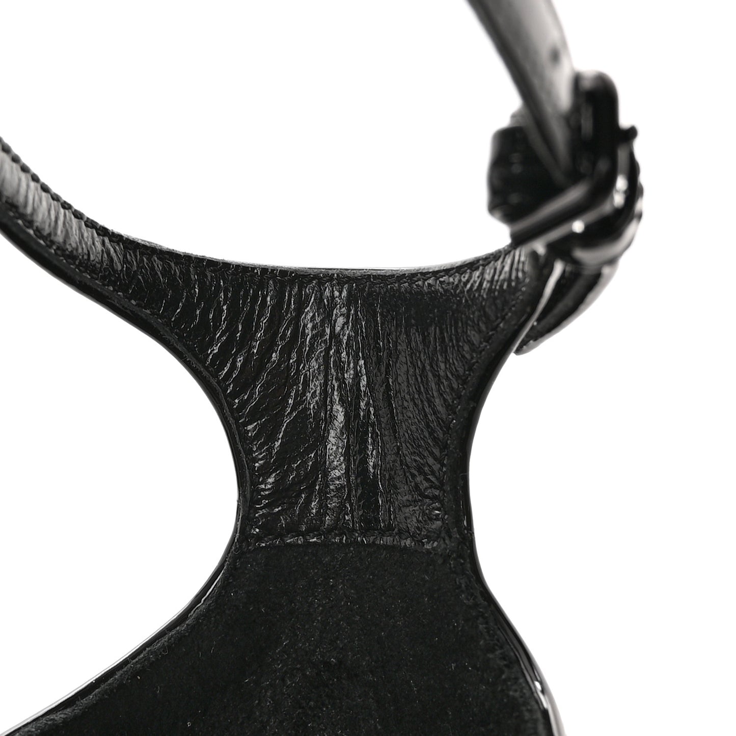 Patent Calfskin Opyum 110 Sandals 40 Black Gold