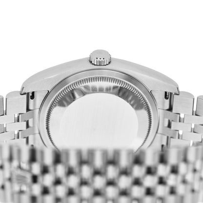 Rolex Stainless Steel 18K White Gold Diamond 36mm Oyster Perpetual Datejust Watch Silver 116234 4 of 5