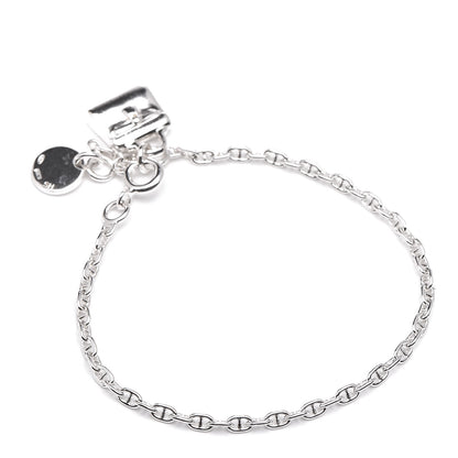 Hermes Sterling Silver Mini Birkin Amulette Bracelet SH 4 of 7