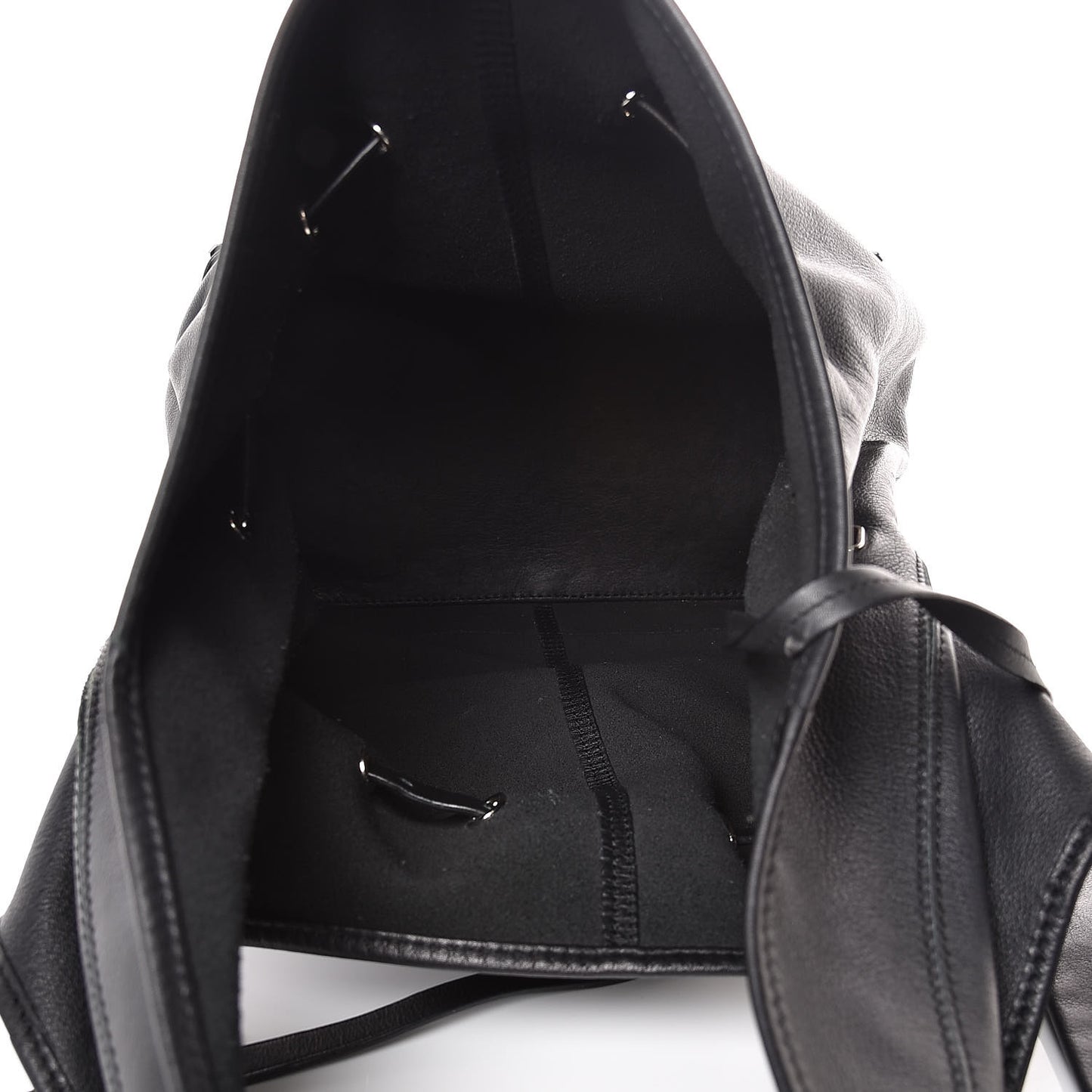 Calfskin Robyn Drawstring Hobo Black