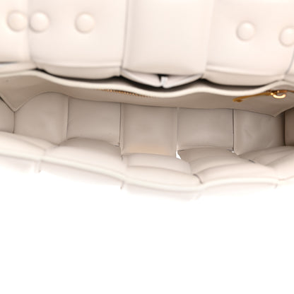 Bottega Veneta Lambskin Maxi Intreccio Padded Chain Cassette Crossbody Bag White 5 of 10