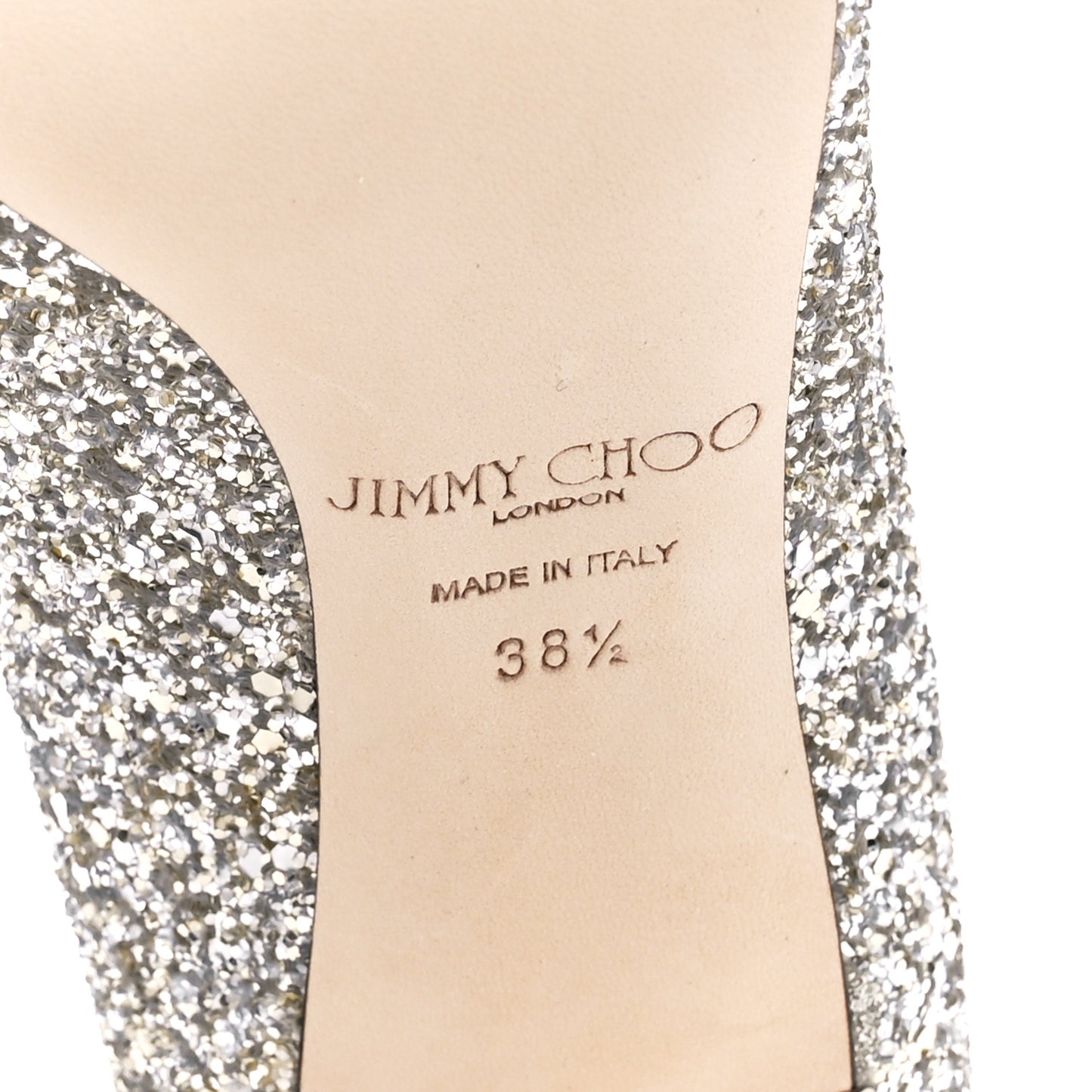 Glitter Pointy Toe Romy 85 Pumps 38.5 Champagne