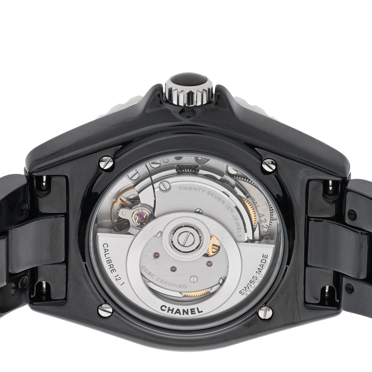 Chanel Stainless Steel Ceramic 38mm J12 Phantom Automatic Watch Black 4 of 5