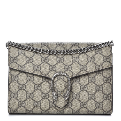 Gucci GG Supreme Monogram Mini Dionysus Chain Wallet Beige Taupe 1 of 11