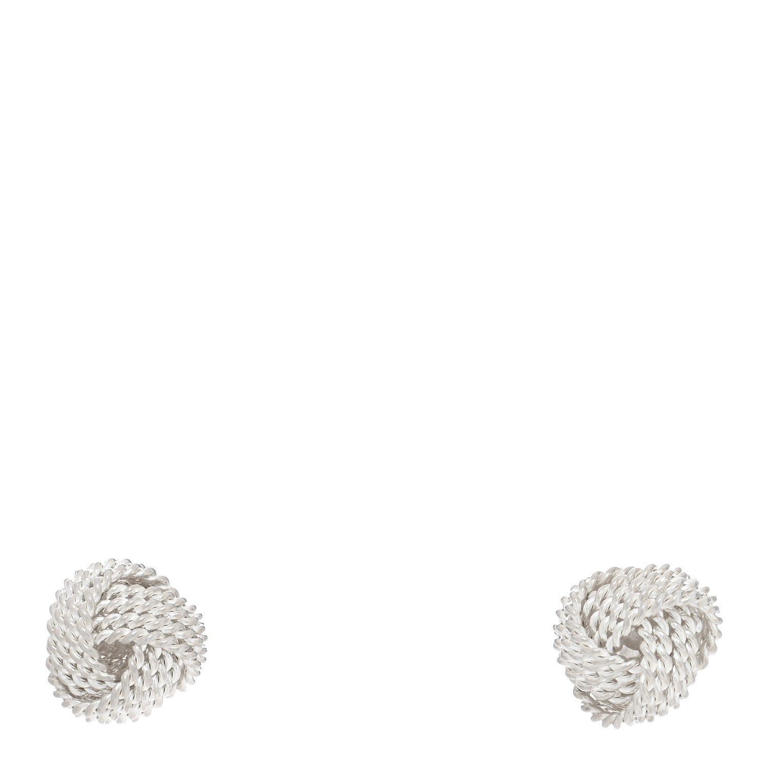 Tiffany Sterling Silver Twist Knot Earrings 1 of 4