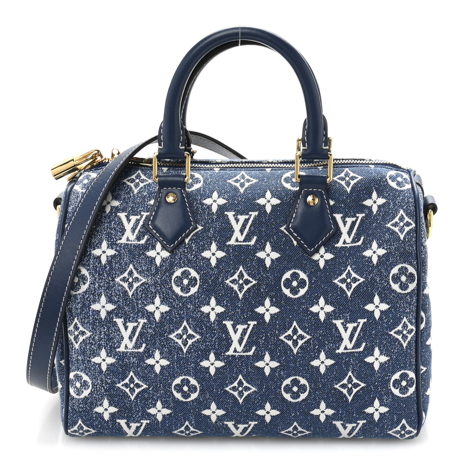 Louis Vuitton Monogram Jacquard Denim Speedy Bandouliere 25 Bleu 1 of 13