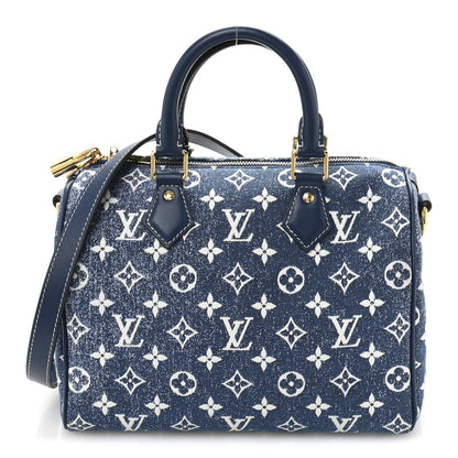 Louis Vuitton Monogram Jacquard Denim Speedy Bandouliere 25 Bleu 1 of 13