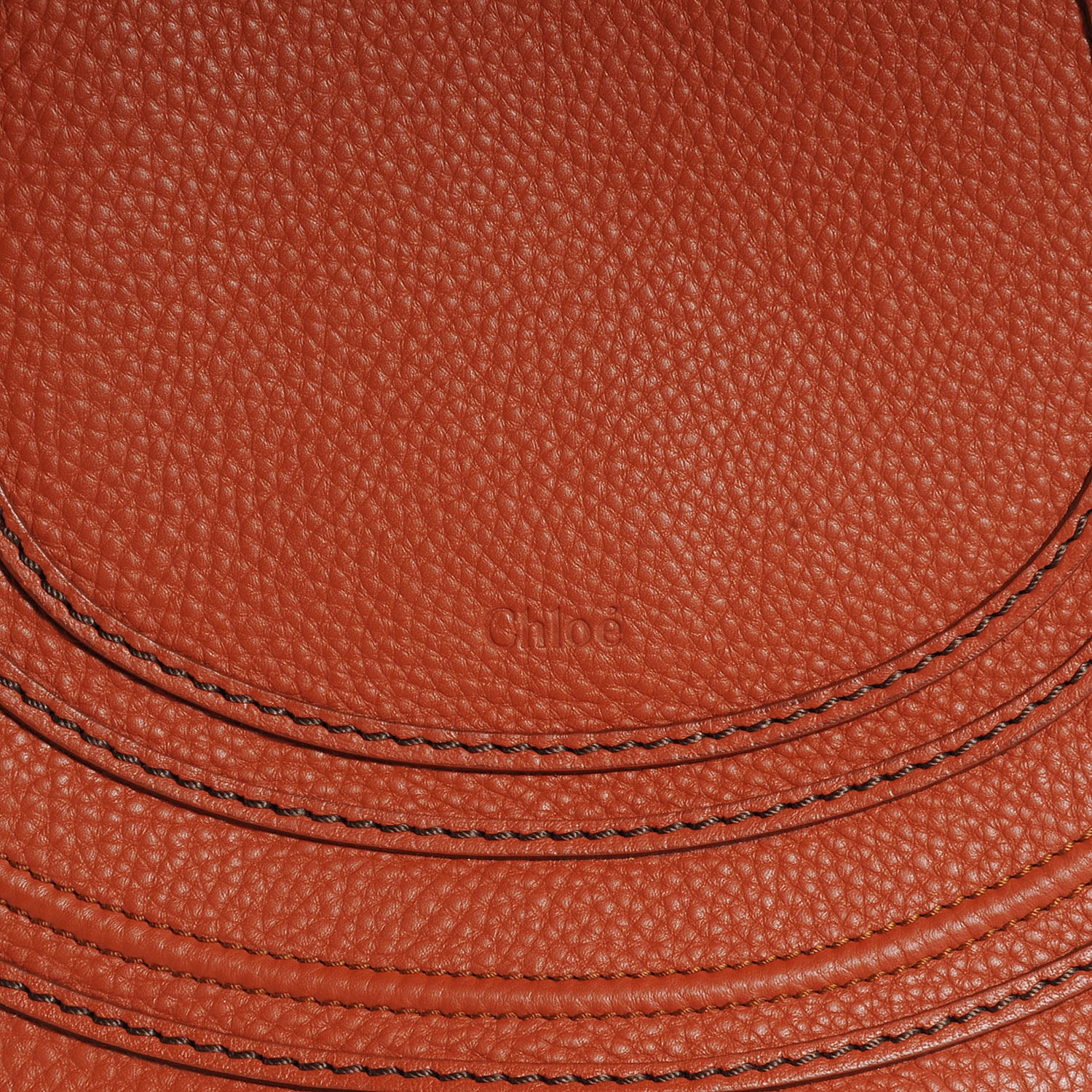 Chloe Calfskin Medium Marcie Round Crossbody Bag Whiskey 5 of 10
