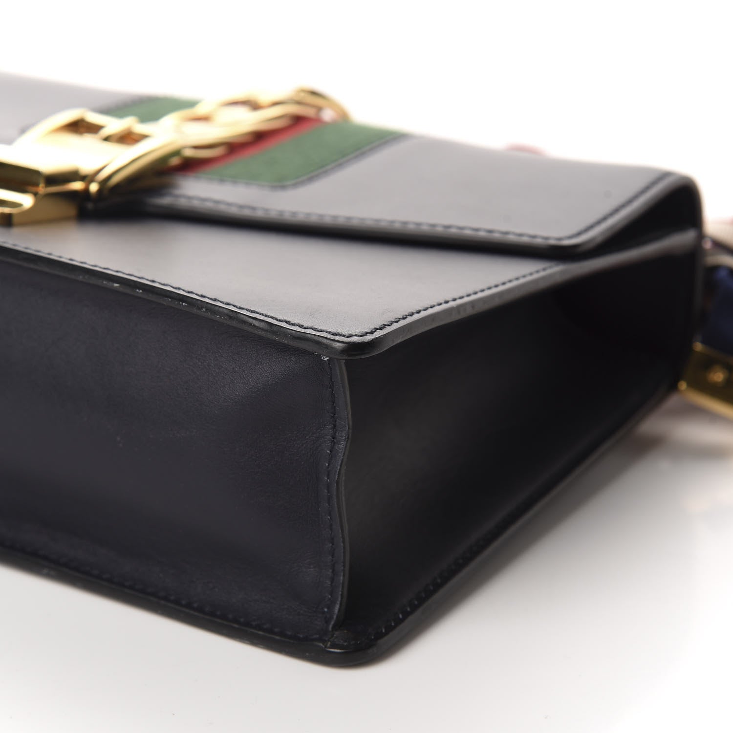 Gucci Calfskin Small Sylvie Shoulder Bag Black 7 of 10