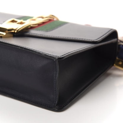 Gucci Calfskin Small Sylvie Shoulder Bag Black 7 of 10