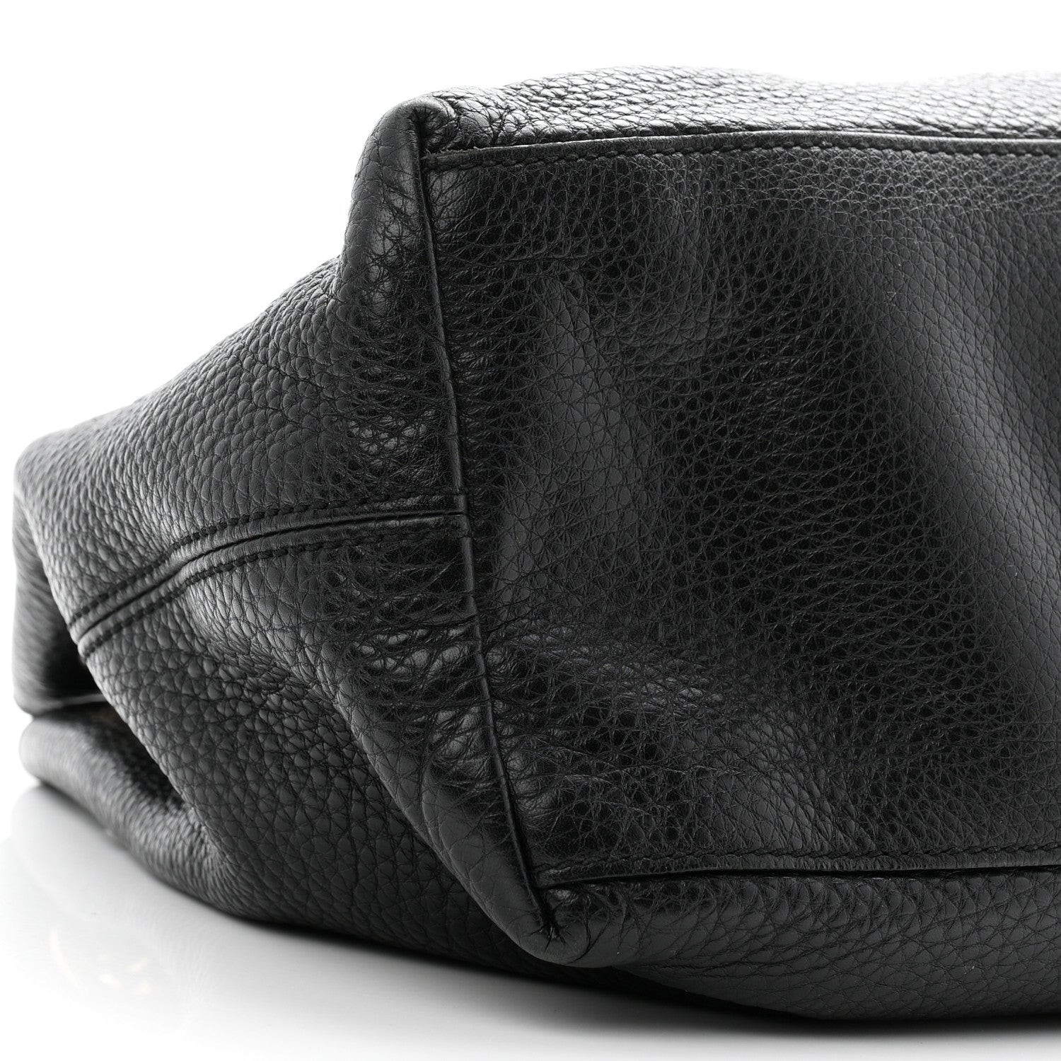Gucci Pebbled Calfskin Medium Soho Chain Shoulder Bag Black 9 of 10
