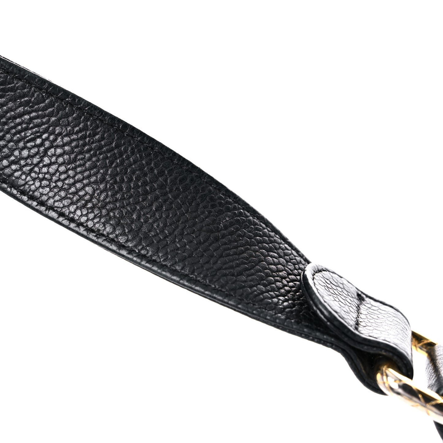 Caviar Drawstring Shoulder Bag Black